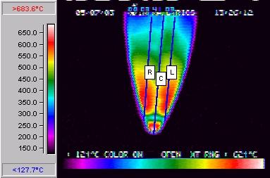 IR Image of Aero Heating of Missile Nosecone